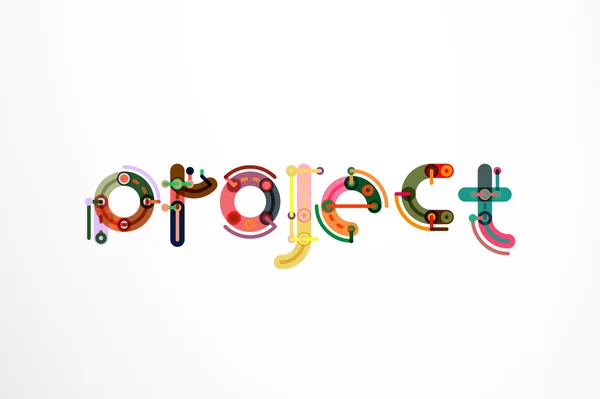 Project woord letter banner — Stockvector