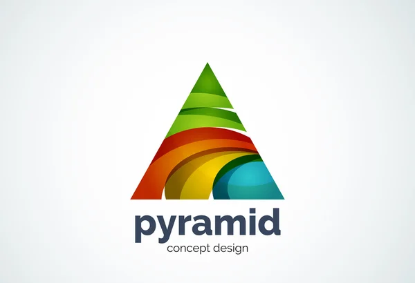 Szablon logo piramidy, koncepcja cyklu trójkąta — Wektor stockowy