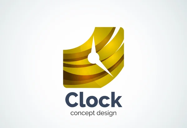 Klockan logotyp mall, time management affärsidé — Stock vektor