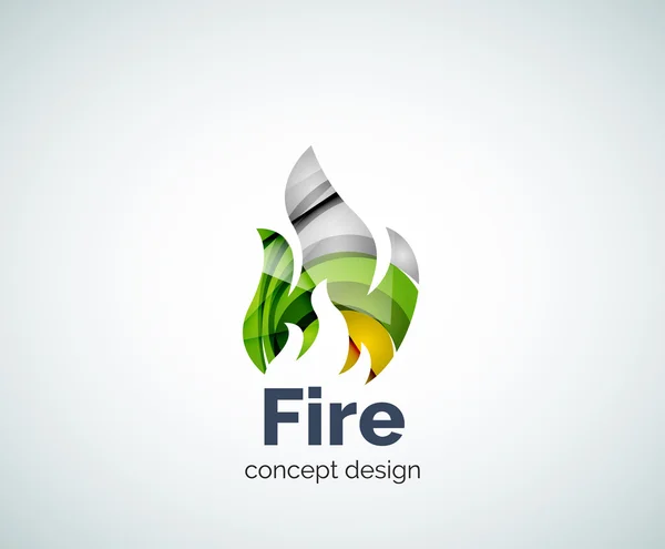 Oheň logo šablona — Stockový vektor