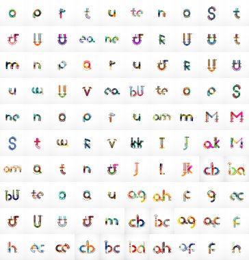 Mega 100 vektör mektup logoları ayarla