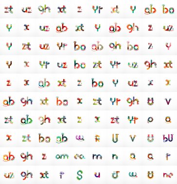 Mega 100 vektör mektup logoları ayarla