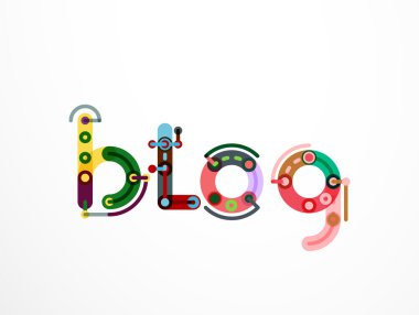 Blog kelime yazı afiş
