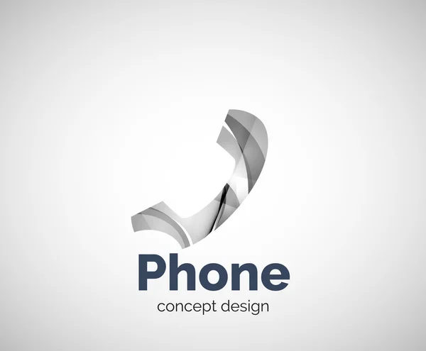 Retro telefon logotyp mall — Stock vektor