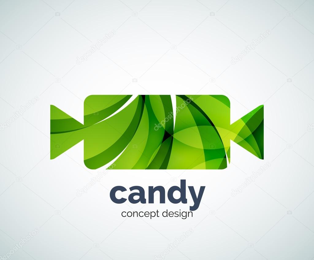 Vector candy logo template, abstract business icon