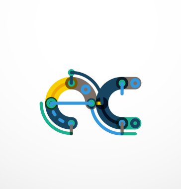 Renkli komik karikatür mektup simgesi