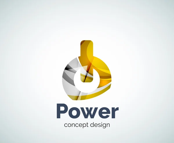 Power knop logo sjabloon — Stockvector