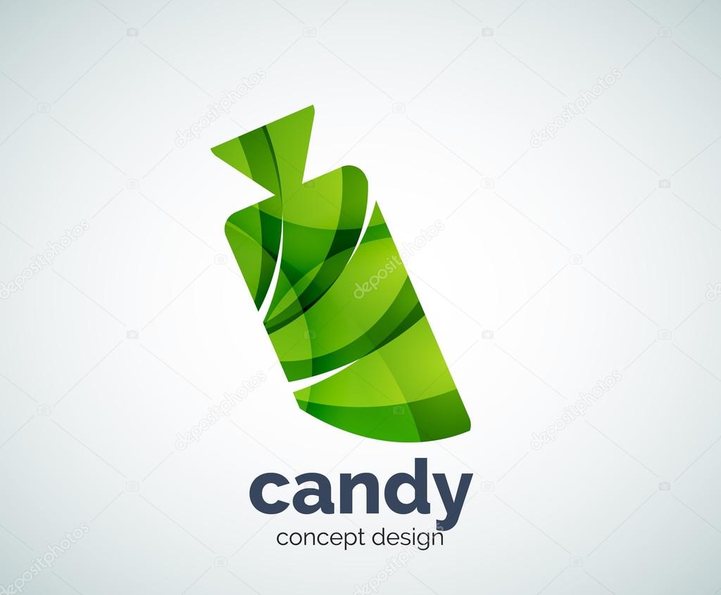 Vector candy logo template, abstract business icon
