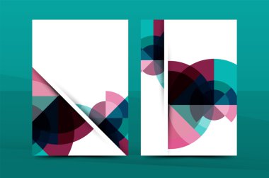 Renkli taze iş A4 kapak şablonu - el ilanı, broşür, kitap dergisi ve faaliyet raporu