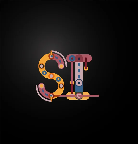 Lettre logo d'entreprise linéaire — Image vectorielle