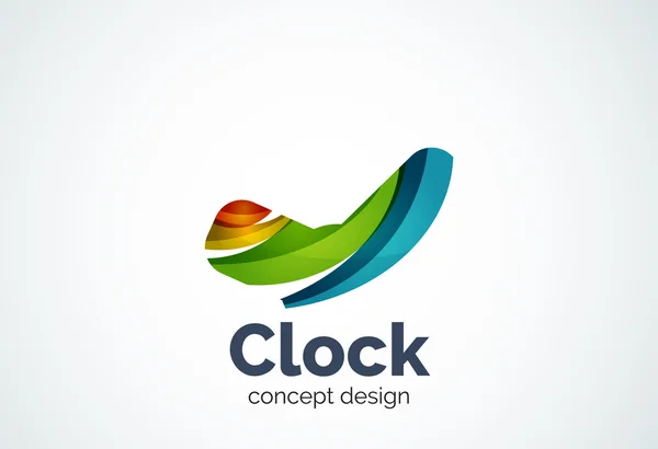Saat logo şablonu, zaman yönetimi iş kavramı — Stok Vektör