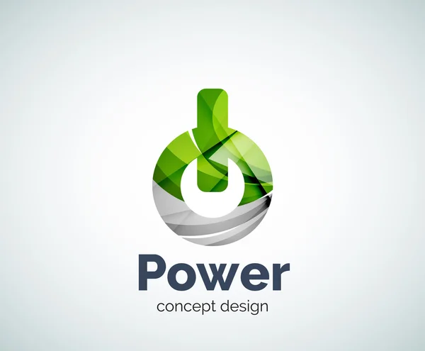 Power-Taste Logo Vorlage — Stockvektor