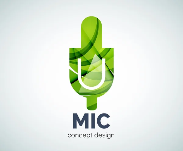 Значок логотипа микрофона — стоковый вектор