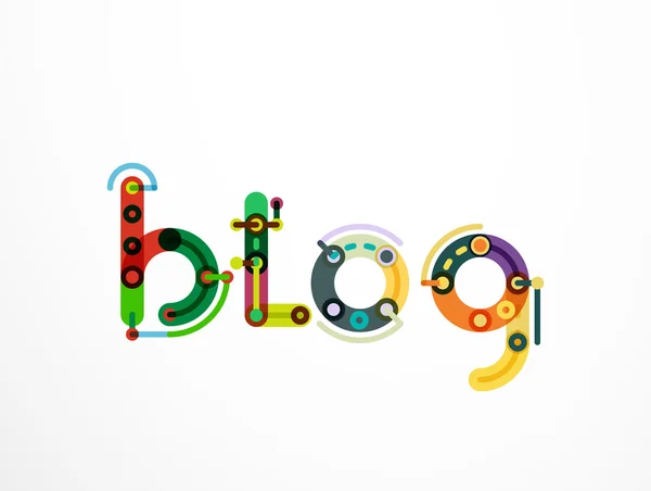Blogg ord bokstäver banner — Stock vektor