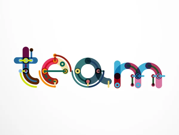 Team word belettering banner — Stockvector