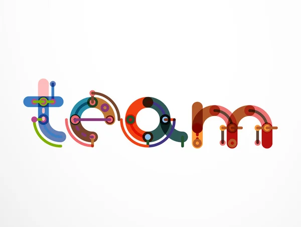 Team word belettering banner — Stockvector