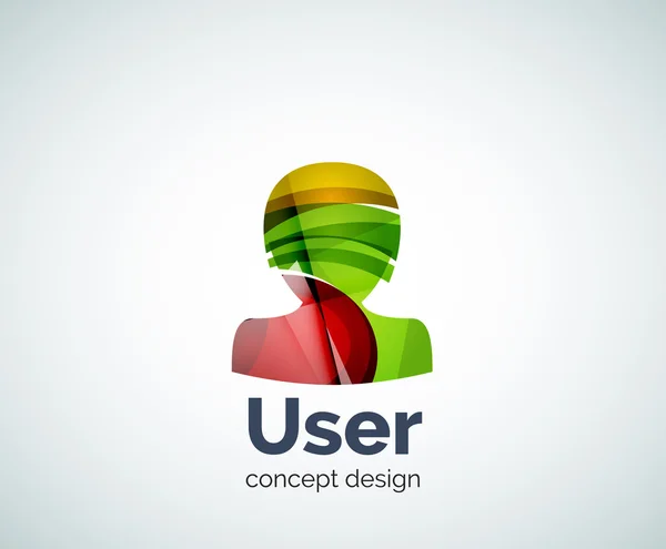 Användarmall avatar logotyp — Stock vektor