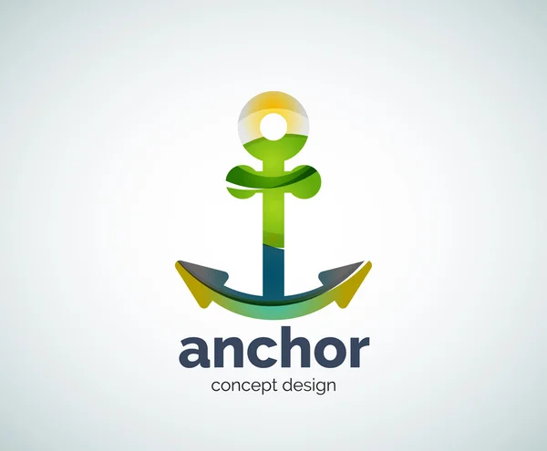 Plantilla de logotipo de ancla de barco vector — Vector de stock