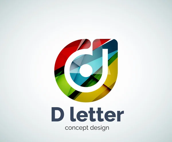 Modèle de logo de concept de lettre vectoriel D — Image vectorielle