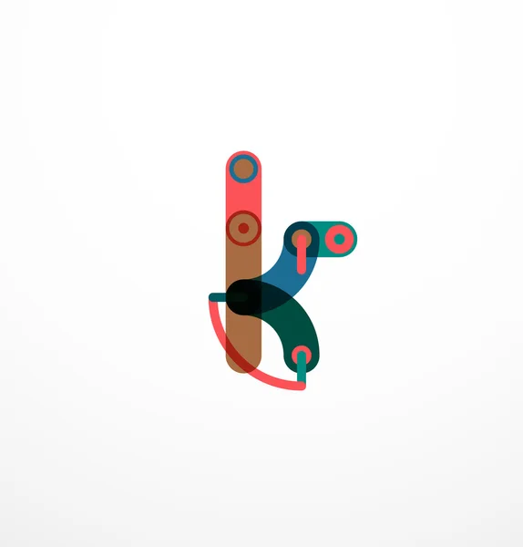 Diseño de línea abstracta letra logo — Archivo Imágenes Vectoriales