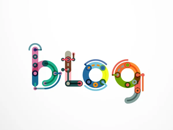 Blog woord belettering banner — Stockvector