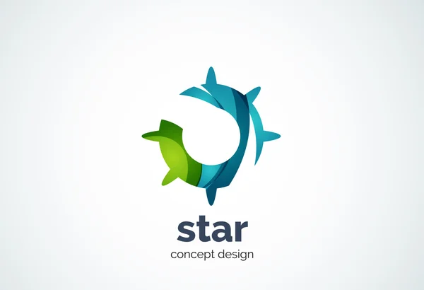 Plantilla de logotipo de Sun, concepto de estrella brillante — Archivo Imágenes Vectoriales