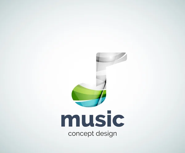 Muziek Notitiesjabloon logo — Stockvector