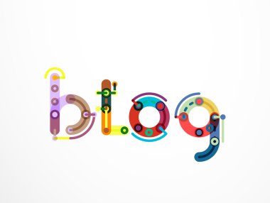 Blog kelime yazı afiş
