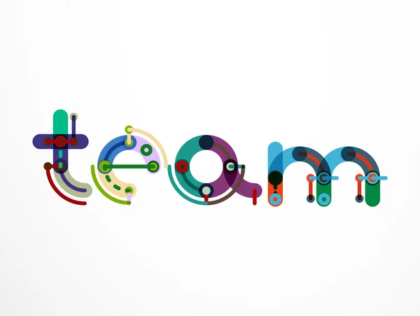 Equipo palabra letras banner — Vector de stock