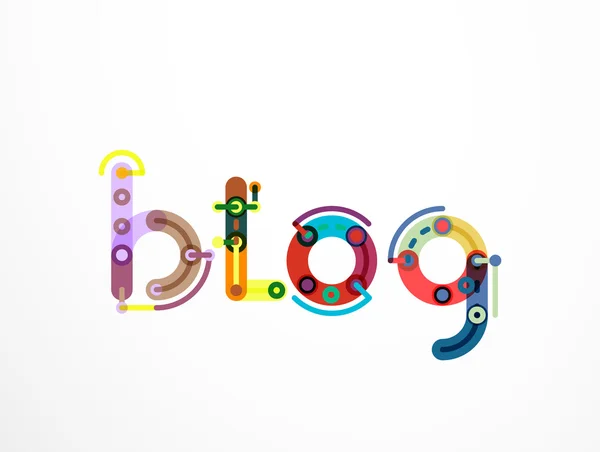 Banner de letras de palabra de blog — Vector de stock