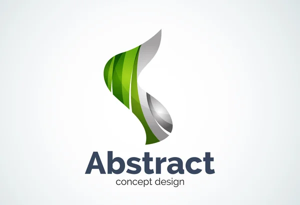 Plantilla de logotipo de onda abstracta, concepto de movimiento suave — Vector de stock