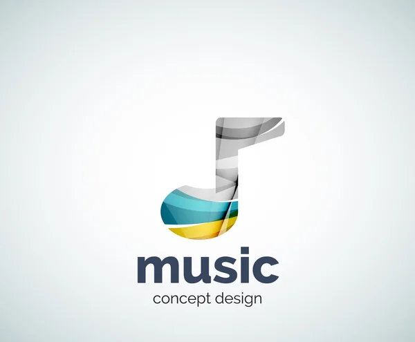 Modelo de logotipo da nota musical — Vetor de Stock