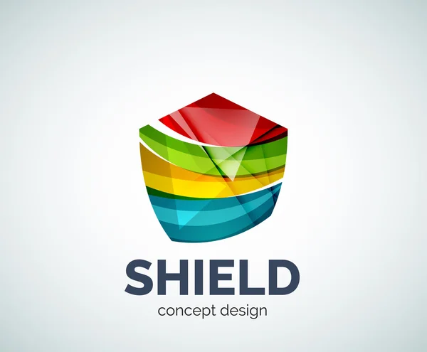 Branding pictogram van het bedrijf van schild-logo — Stockvector