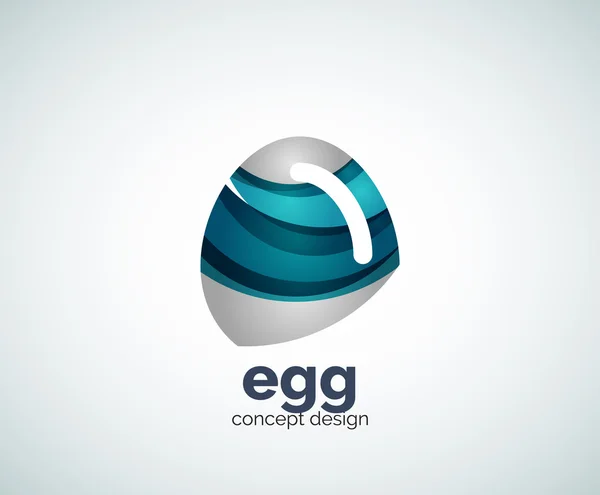 Vector egg logo template — Stock Vector