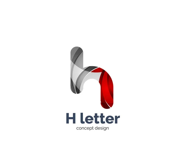 Abstracte H geometrische logo briefsjabloon — Stockvector