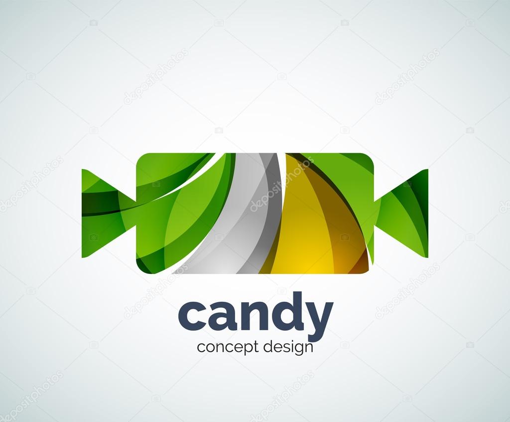 Vector candy logo template, abstract business icon