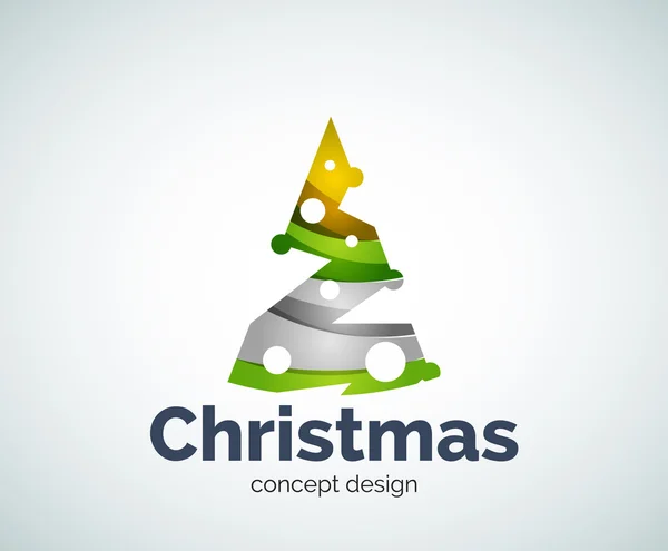 Vektor vánoční stromeček logo šablona — Stockový vektor