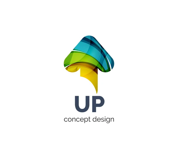 Up arrow logo business branding icon — Stock Vector