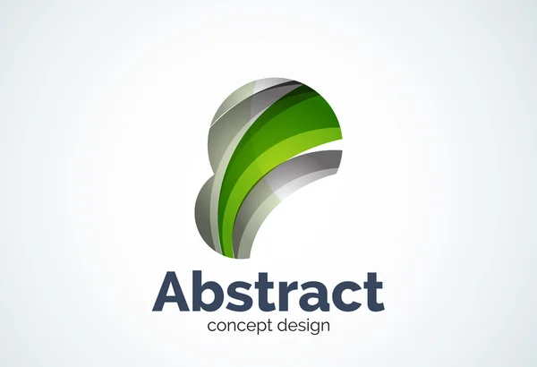 Plantilla abstracta del logotipo de la burbuja, concepto de nube pensante o inflado — Vector de stock