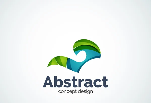 Abstracte swirl logo sjabloon, soepele elegante vorm concept — Stockvector