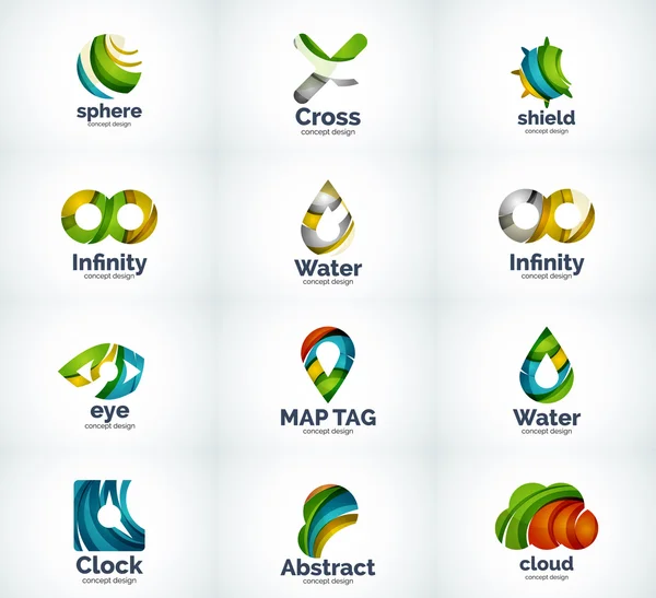 Conjunto de iconos abstractos del logotipo del vector — Archivo Imágenes Vectoriales