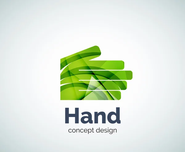 Plantilla logo mano — Vector de stock