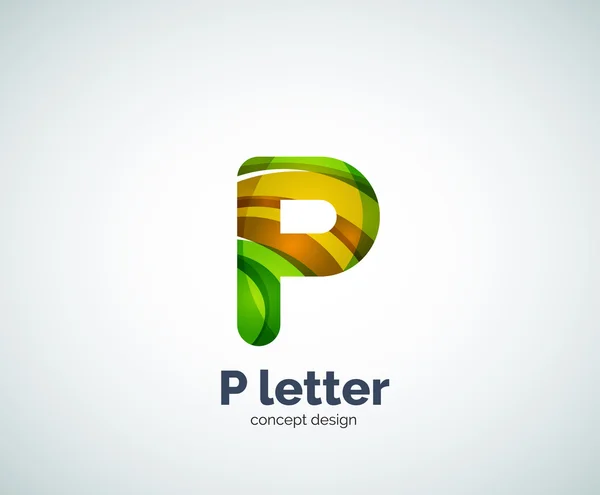 Letra P logo — Vector de stock