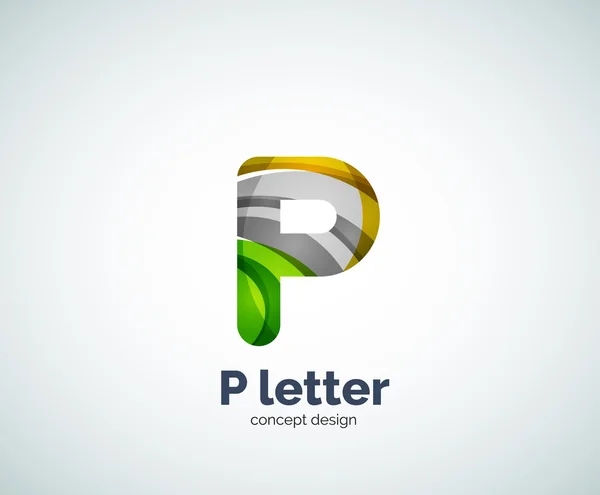 Letra P logo — Vector de stock