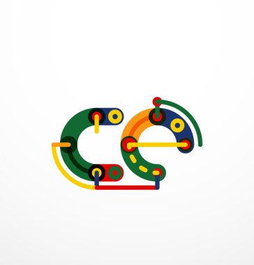 Renkli komik karikatür mektup simgesi