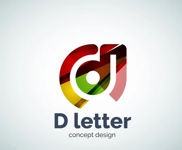 Plantilla de logotipo de concepto de letra Vector D — Vector de stock