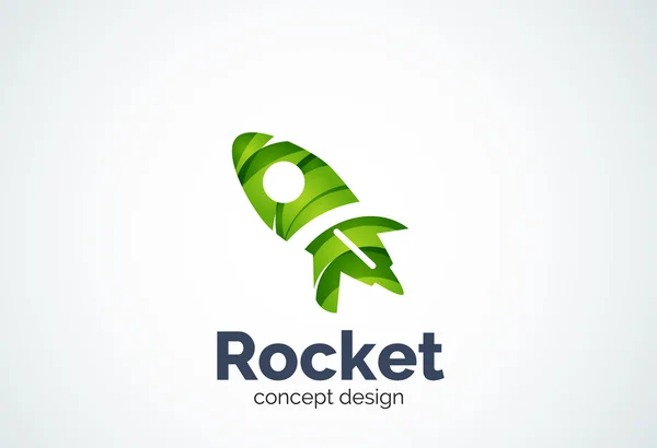 Mall för raketlogotyp — Stock vektor