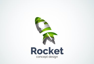 Rocket logo template clipart