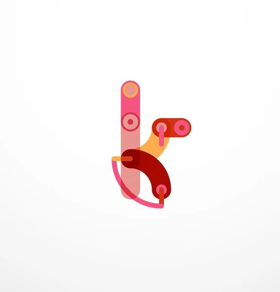 Diseño de línea abstracta letra logo — Vector de stock