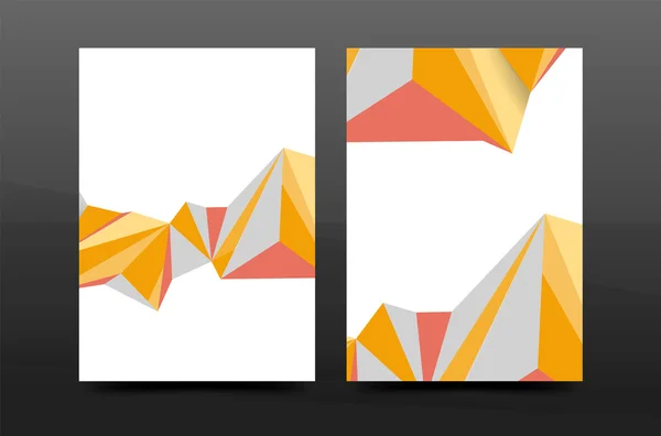 Formes triangulaires 3D. Rapport annuel sur les entreprises — Image vectorielle